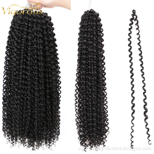 Vigorous 18 Inches 22 Strands/pack Passion Twist Hair Long Ombre Crochet Hair Synthetic Pre looped Fluffy Twists Braiding Hair